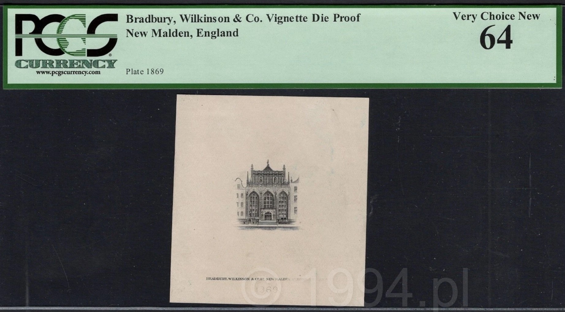Poland 1937 — Free City of Gdańsk (Bank of Danzig) 20 Gulden Architectural Vignette (Bradbury Wilkinson and Company)